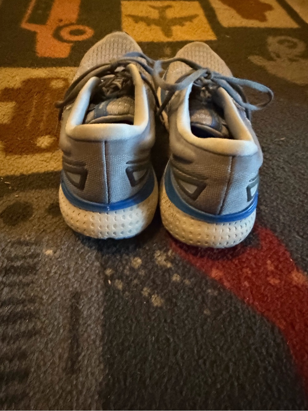 Kids Grey and Blue Athletic Sneakers - Comfortable Everyday Shoe